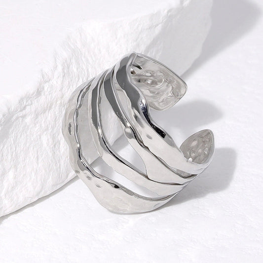 BAGUE - Ondulations d'Argent